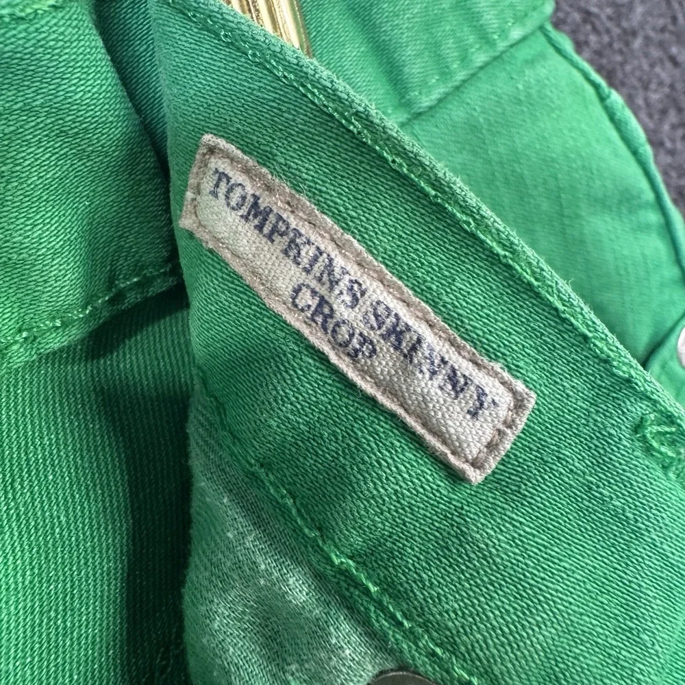 Polo Ralph Lauren Tomsky Skinny Jeans Womens 32 Green Stretch Mid Rise Pants